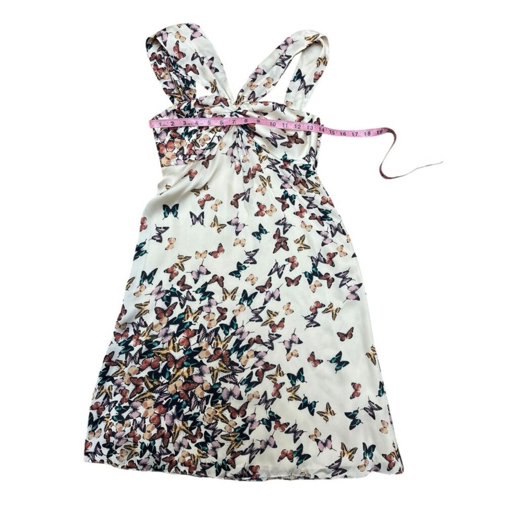 Ted Baker London Butterfly Print Dress Halter Strapless Fit Flare Sz 1 - Picture 4 of 7